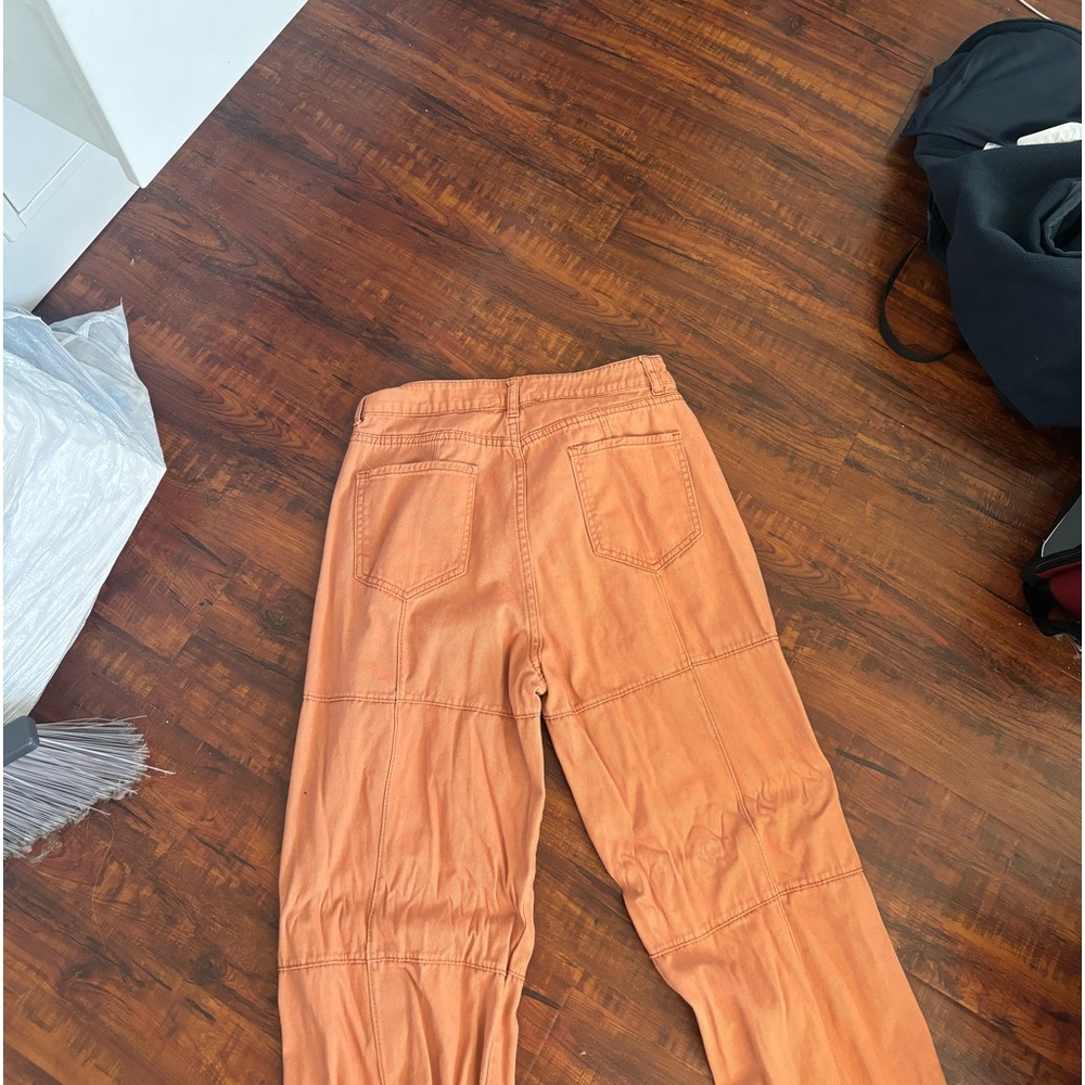 fun burnt orange denim/jeans